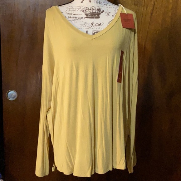 Mossimo Supply Co. Tops - Women’s Mossimo long sleeve V Neck T-shirt mustard color